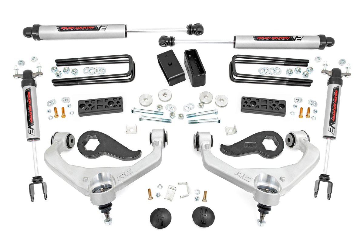 Chevrolet Silverado 3500 HD Suspension Lift Kit - Rough Country - 3 Inch Lift Kit | UCAs | V2 - '20-'24